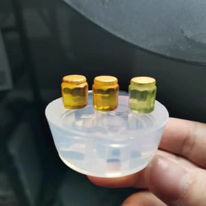 소형 시뮬레이션 꿀 잼 항아리 및 밀봉된 저장 용기를 위한 3D 수지 금형 실리콘 몰드