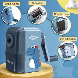 학생 경품 공룡 연필 숫돌, 핸드 크랭크 기계 도구, 자동 리드 입력, 접착 방지 리드, 사무실 선물