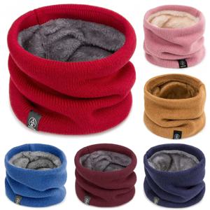 소년을위한 겨울 따뜻한 스카프 소녀 어린이 아기 Neckwarmer 두꺼운 양모 칼라 Snood 코튼 니트 반지 눈 감기
