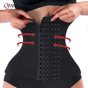 Qtree 드레스 슬리밍 허리 트레이너 벨트 Shapewear 여성 배꼽 Cincher 바디 셰이퍼 지방 압축 스트랩 거들 회사 후크 코르셋