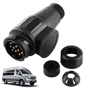 13 핀 트레일러 플러그, 견인 바 소켓, 13 극, 캐러밴 와이어링 전기 커넥터, 트레일러 전기 커넥터, 차량 RV용, 12V