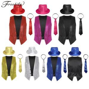 남성용 스파클링 스팽글 조끼, 민소매 조끼, 재즈 댄스 공연 코스튬, 힙합 축제 레이브 파티 의상, 클럽웨어