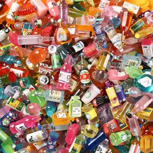 미니 발광 와인 및 음료 병, DIY 쥬얼리 폰 케이스, 송진 액세서리, 시뮬레이션 10 개