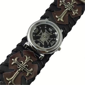 할로윈 다리미 마스터 마스터 해골 힙합 시계, 브로드밴드 체인 해골 팔찌 시계, 펑크 트렌디 브랜드