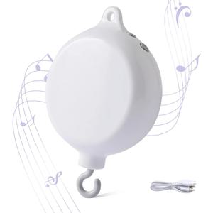 아기 딸랑이 장난감 0-12 개월 침대에 흰색 로터리 모바일 신생아 뮤직 박스 침대 벨 장난감 홀더 브래킷 블루투스/원격 상자