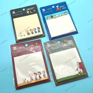 4 개/몫 귀여운 스누피 메모 패드 스티커 메모 라벨 메모장 포스트 카와이 편지지 사무실 학교 용품 어린이 선물