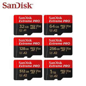 샌디스크 익스트림 프로 마이크로 SDXC UHS-I 메모리 카드, V30 A2 마이크로 SD 카드, 32GB, 64GB, 128GB, 256GB, 512GB, 1TB, 최대 200 Mb/s 플래시 TF 카드