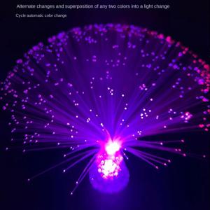 여러 가지 빛깔의 광섬유 램프 USB 별이 빛나는 하늘 빛 LED 빛나는 데스크탑 빛 크리 에이 티브 휴일 장식 캠핑 분위기 램프