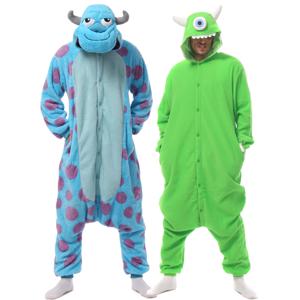 Onesieshow 동물 Kigurumi 잠옷 할로윈 Onesie 성인 괴물 만화 잠옷 코스프레 파티 여성 남성 Homewear XXL 3XL