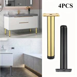 소파 TV 캐비닛용 실린더 사각 가구 발 액세서리, 소파 책상 테이블 침대 다리, 조정 가능한 금속 테이블 다리, 4 개, 15 cm