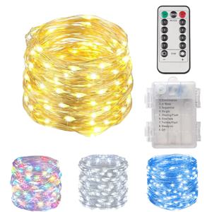 5M/10M/20M LED 스트링 요정 조명 USB/배터리 박스 리모컨 가랜드 구리선 생일 크리스마스 웨딩 파티 장식 램프