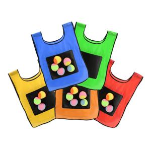 끈끈이 던지기 게임 조끼 야외 스포츠 장난감 저지 원단 소품 던지기 잡기 부드러운 플리스 공 어린이 청소년 성인 안전