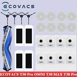 ECOVACS T30 PRO OMNI / T30S PRO / YEEDI M12 Pro+ 로봇 진공 교체 부품 먼지 봉투 메인 사이드 브러시 필터 걸레 액세서리