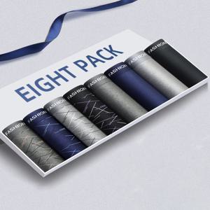 8 조각 남자 팬티 간단한 믹스 부드럽고 편안한 남자 복서 팬티 유행 성격 Athleisure 남자 바지 복서 팬티