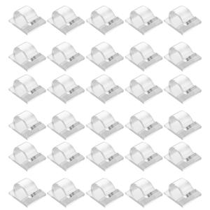 야외 스트링 조명 클립용 후크, 투명 라이트 후크, 30 방수 접착 백킹, 30 팩 클립