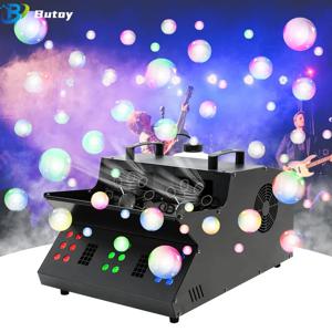 1200W 스모크 버블 머신 DJ 더블 휠 LED 버블 포그 머신 무대 DMX 버블 포그 머신 웨딩 할로윈 파티 쇼용