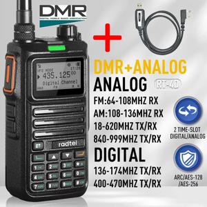 Radtel RT-4D 디지털 워키 토키 듀얼 모드 DMR/아날로그 양방향 라디오 듀얼 타임 슬롯 햄 라디오 1024 채널