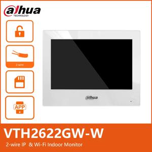 Dahua VTH2622GW-W 2선 IP 카메라 7인치 TFT 터치 스크린 및 Wi-Fi 실내 모니터 무선 스마트 홈 비디오 인터콤 초인종 시스템