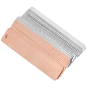 과학 실험 프로젝트를위한 20 Pcs 구리 아연 시트 스트립 어린이 학습 금속 양극 순수 아연 구리