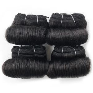 곱슬 100% 인간의 머리카락 4 묶음 브라질 머리 직조 번들 1B 30 99J 27 금발 인간의 머리카락 확장 5 5 6 7 인치 짧은 머리