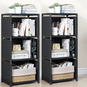 간단한 책장 멀티 레이어 쉬운 조립 Diy 옷장 책장 플라스틱 사각형 스토리지 랙 거실 연구실 침실