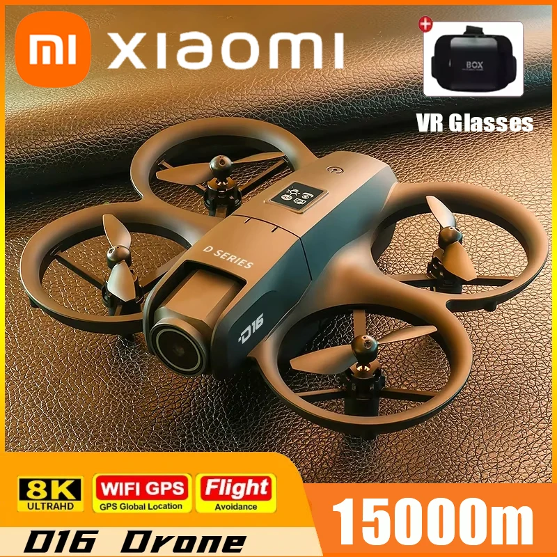 Xiaomi D16 드론 Bushless 모터 8K HD 공중 전문 듀얼 카메라 헬리콥터 광학 흐름 GPS 포지셔닝 회피 드론 UAV