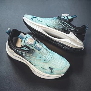 남성용 여름 통기성 캐주얼 스포츠 신발, 새로운 패션 트렌드, 다용도 통기성 메쉬 회전 버클 운동화, 야외 스포츠의 일상 착용에 적합