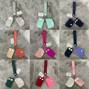 고품질 dua 파우치 팔찌 matal 로고 요가 여성 가방 러닝 피트니스 다기능 동전 지갑 손목 스트랩