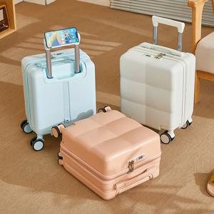 14인치 기내용 여행가방, 가볍고 내구성이 뛰어나며 컴팩트하고 패셔너블한 여행가방 360 °   유니버설 휠 여행 필수품