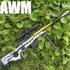 수동 발사 장난감 총 AWM 제일라 인공 모델 젤 볼 발사 가능 소년 게임 장난감