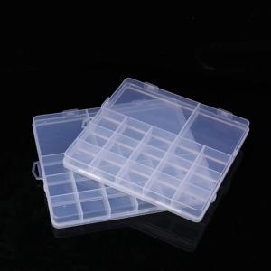 플라스틱 보관 상자 - 28 그리드 보석 상자 구슬 끈 낚시 도구 및 버튼 정리 상자