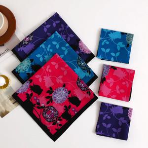 여성용 순면 프린트 손수건, 부드럽고 편안한, 얇은 땀 닦는 손수건, 결혼식 시즌 기념품, 어머니의 날 선물