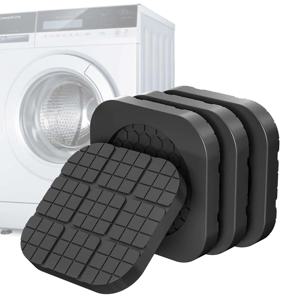 4PCS 방진 발 패드 고무 매트 안티 슬립 자동 댐퍼 스탠드 범용 세탁기 냉장고 가구 발 패드