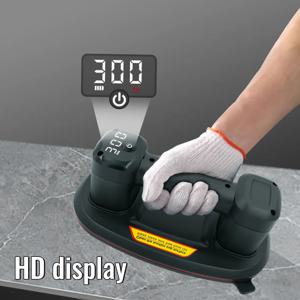 새로운 300KG 진공 흡착. P9 듀얼 모터 강력 흡착판 타원형 모양. USB 충전. 타일, 화강암 등을 이동하세요.