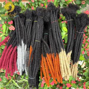 0.6cm 10인치 컬러드 락 붙임머리 인모 50가닥 풀핸드메이드 100% 인모 락 드레드락 붙임머리 남녀공용