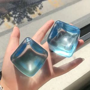 슬로우 리바운드 아이스 큐브 스퀴시 스퀴즈 장난감 - 어린이 성인 ADHD 자폐증 휴식, 파티 선물용 스트레스 해소 감각 피젯