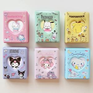 새로운 Sanrio 카드 앨범 Kuromi KT 고양이 3 인치 폴라로이드 소형 카드 보관 및 보호 앨범 카드 바인더 장식품 선물
