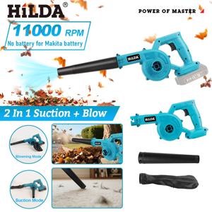 HILDA 전기 공기 송풍기 무선 강력한 전동 공구 2 In 1 블로잉 흡입 Makita 배터리 용 휴대용 잎 컴퓨터 클리너