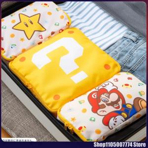 3 개/대 애니메이션 슈퍼 마리오 보관 가방 만화 대용량 화장품 가방 여행 빛 의류 포장 여행 가방 어린이 선물