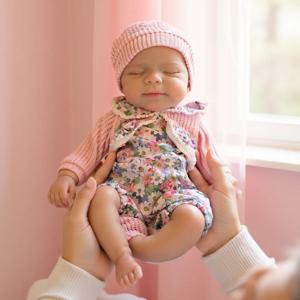 Aizwa1 13 인치 Pascale 부드러운 실리콘 소녀 비비 신생아 reborn 어린이를위한 생일 선물 수제 Newbonr 아기 인형