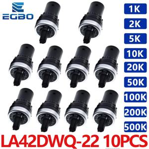10PCS ​ LA42DWQ-22 회전식 전위차계 저항 스위치 변환기, 500K, 200K, 100K, 50K, 20K,10K, 5K, 2K, 1K