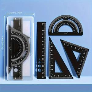 알루미늄 합금 기하학적 자 세트, 수학 삼각자, 도면 및 엔지니어링 설계에 적합