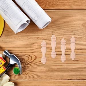 10개 장식용 기둥 미완성 원목 로마 스타일 DIY 계단 난간 미니어처 다리 장식용 목재