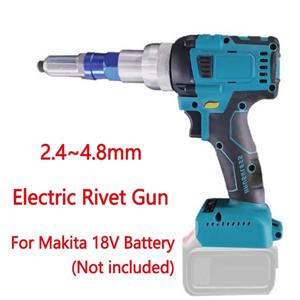 마키타 18V 배터리용 전동 리벳 너트 건 2.4-4.8mm 브러시리스 드릴 삽입 자동 리벳팅 도구 스크류드라이버 전동 공구