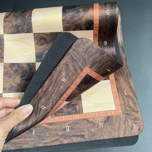 대형 52cm/20.5인치 챔피언십 게임 체스판, 접이식 및 롤러블 소프트 고무 체스판, 체커 보드