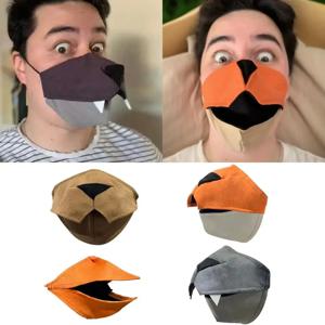 참신한 움직일 수 있는 동물 마스크 통기성 3D 새 부리 얼굴 커버 면 편안한 동물 입 마스크 축제 의상