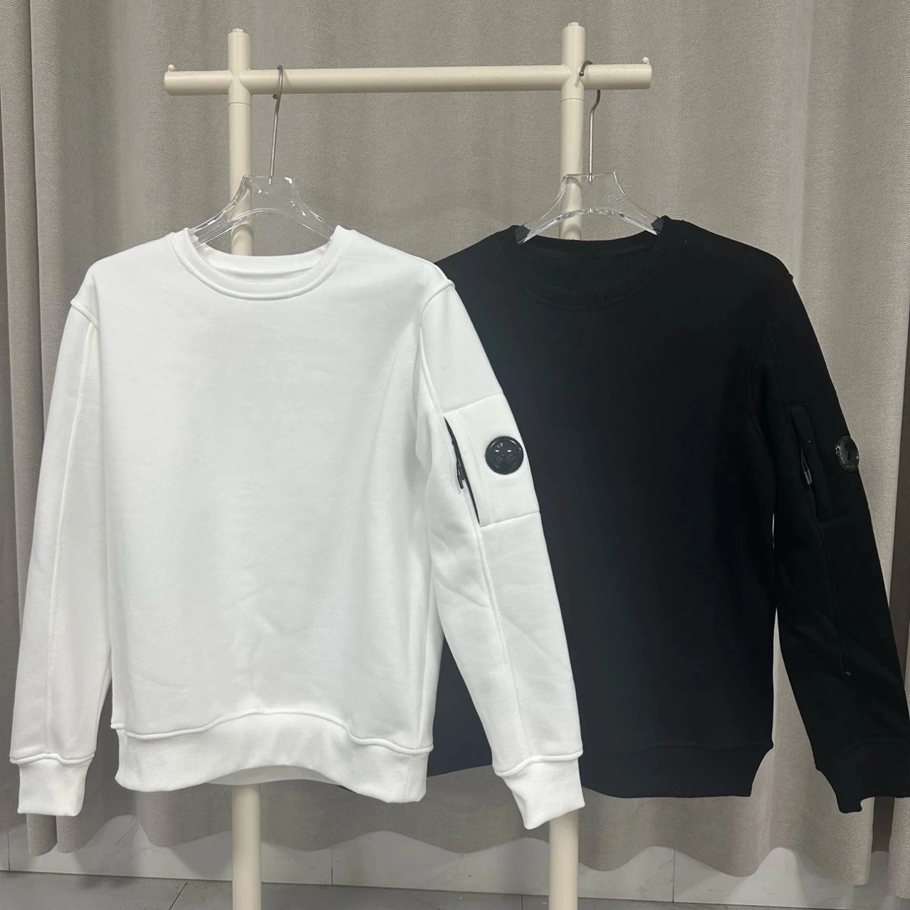 Y2K 캐주얼 루즈 라운드넥 렌즈 벨벳 풀오버 후드티 남성 코트 도매 영국 청소년 트렌디 브랜드 남성복