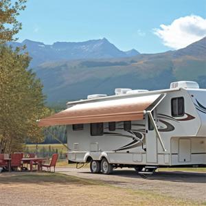 STLF Awnlux 야외 수동 제어 모터홈 RV 캠핑카 카라반 트레일러 팝업 롤아웃 어닝 (LED 스트립 포함)