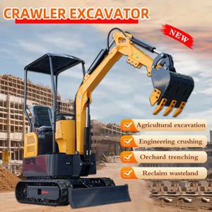 공장 직판 1.8톤 소형 굴삭기 부속품 포함 미니 굴삭기 간편 조작 소형 굴삭기 가정 정원 농장 개조용