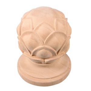 유럽식 조각 목재 계단 장식용 솔리드 하드우드 발루스터 탑 파인애플 디자인 실내외 장식